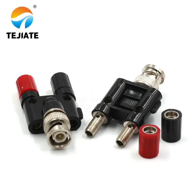 Адаптер BNC типа 1 шт. переходник с двумя проводами для столбов/банановых штекеров