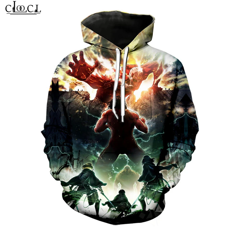 Толстовка унисекс с 3D принтом атака на Титанов|Мужские толстовки и свитшоты| |