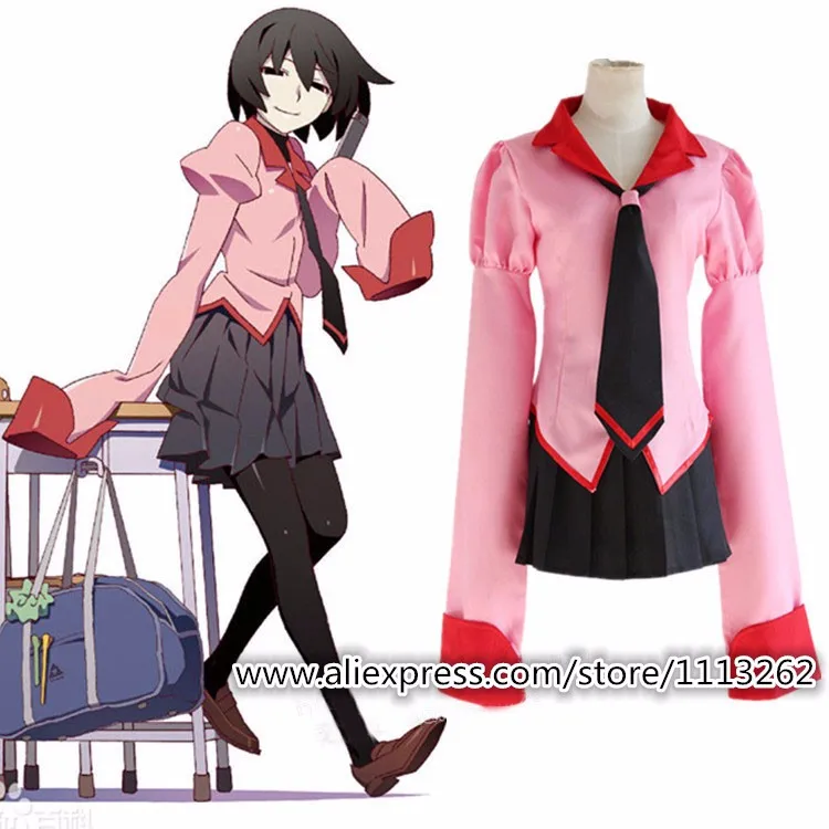 Anime Bakemonogatari Monstory Hanekawa Tsubasa Uniform Cosplay Costume | Costumes