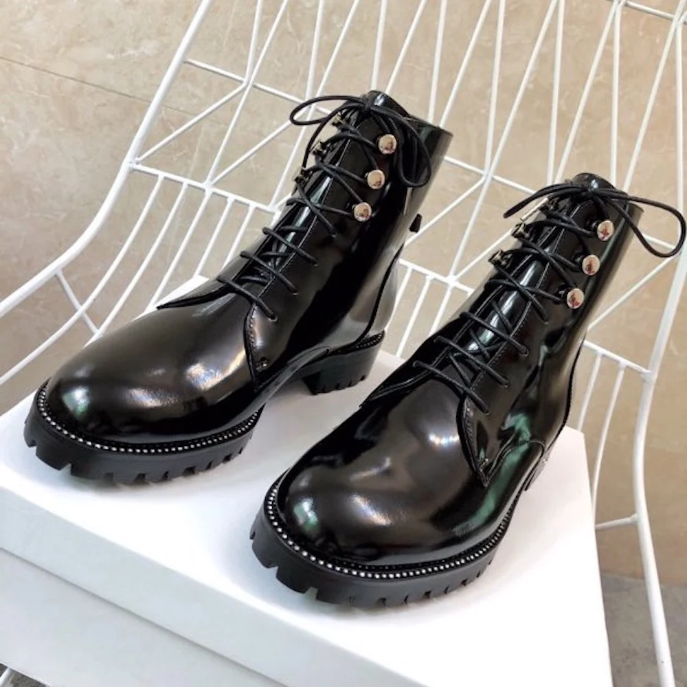 Женские ботинки из натуральной кожи новые модные ботильоны женские Ботинки martin