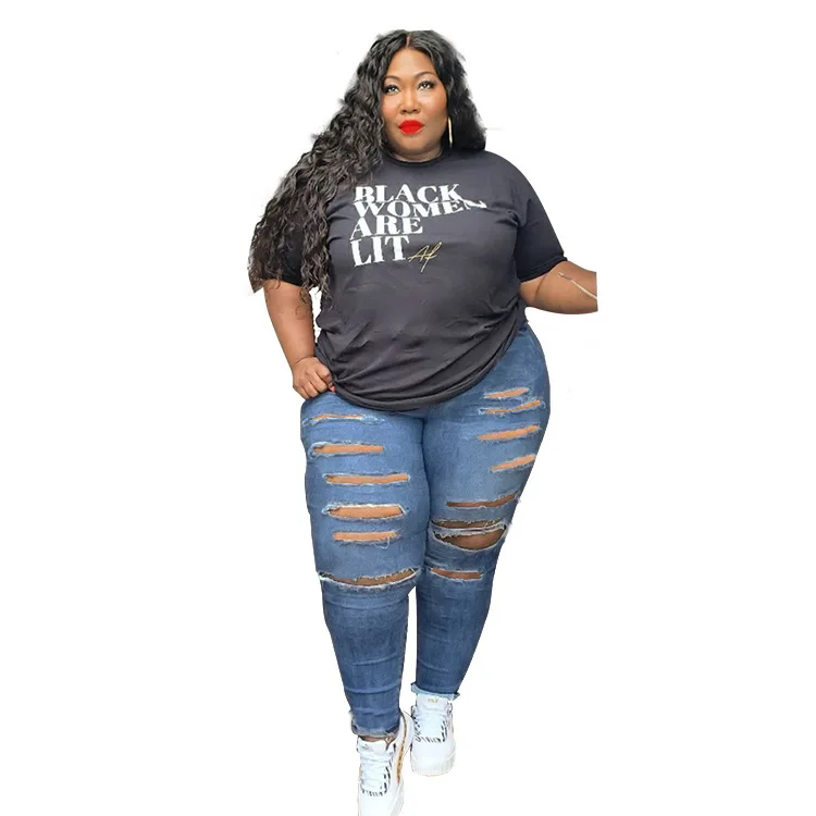 

Fashion Women Solid Color Ripped Jeans Casual High Waist Bodycon Hollow Out Streetwear Pencil Denim Pants 2020 Autumn Latest