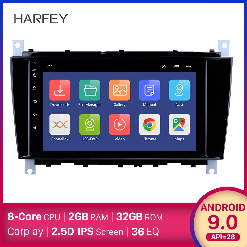 Автомобильная стереосистема Harfey 8 &quotHD Android 1 GPS для Mercedes Benz C Class C55 / CLC W203 /CLK W209 /CLS w222