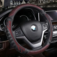 38cm pu leather car steering wheel cover for bmw x1 x2 x3 x4 e84 f84 f39 e83 f25 g01 f97 f26 g02 f98 auto accessories