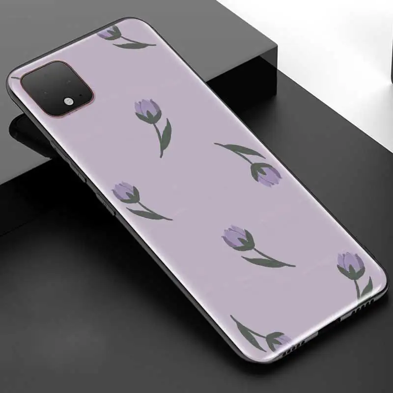 

Lavender Purple Flowers Phone Case for Google Pixel 4 XL 4A 5G Pixel 5 Luxury Soft Silicone Fundas Black Cover Coque Shell Capa