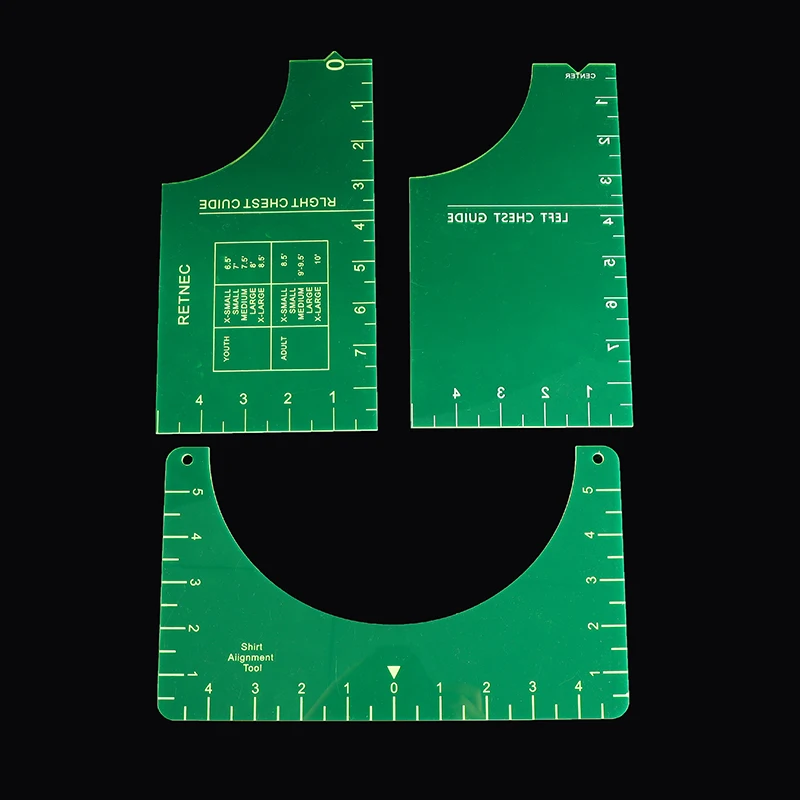 

T-Shirt Ruler Guide Alignment Tool Sublimation Designs On T Shirt Vinyl Rulers