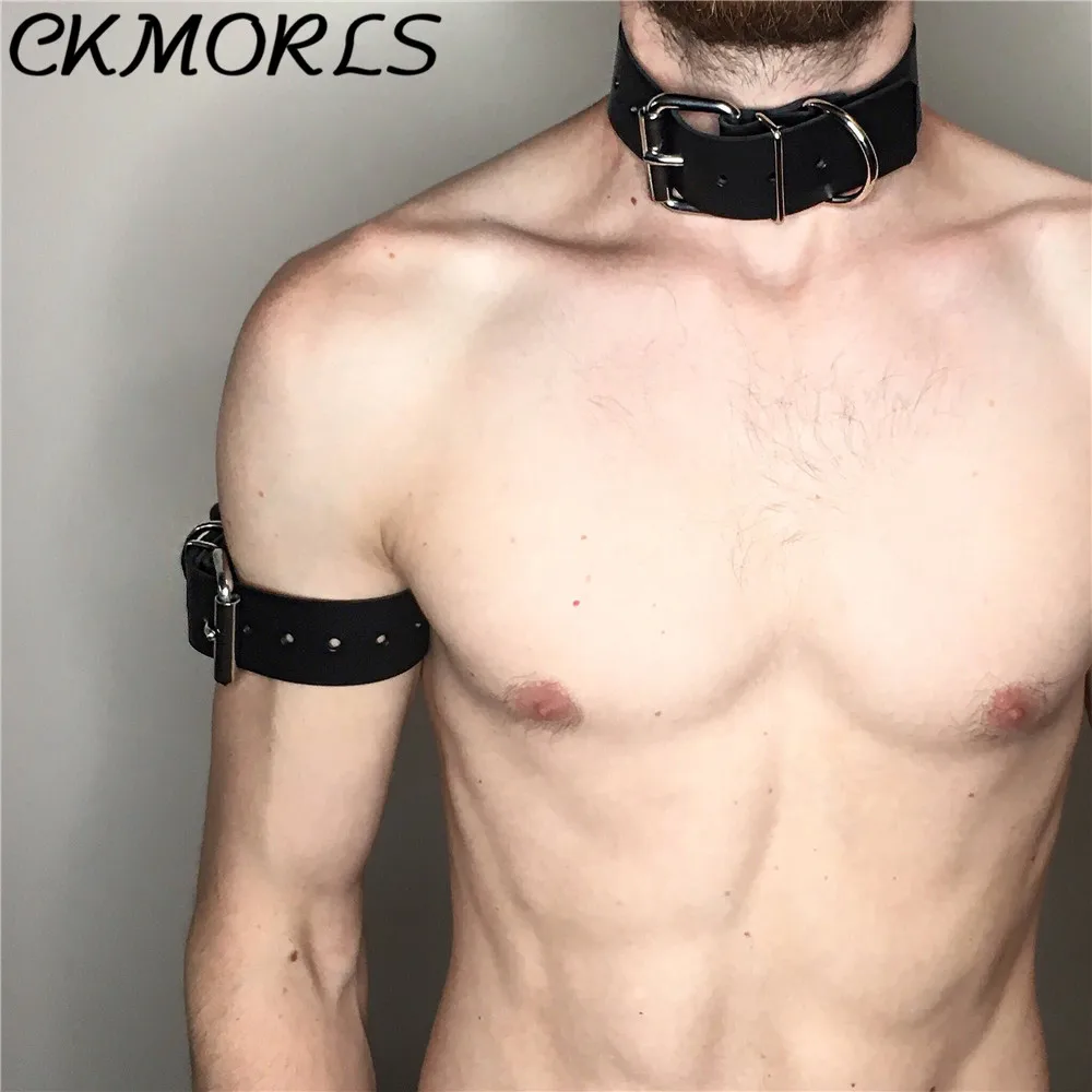 CKMORLS Шея галстук-бабочка бондаж сексуальное мужское ПУ кожаное ожерелье воротник