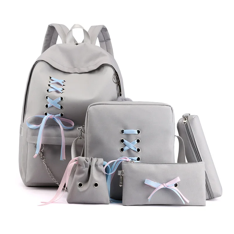 Модные Для женщин рюкзак 3 шт./компл. школьные сумки для девочек подростков