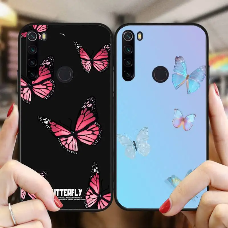 

Beautiful Butterfly Phone Case For Xiaomi Redmi Note8T 10 9 Pro K30 Redmi8 9 9A 6 7 8 5Plus