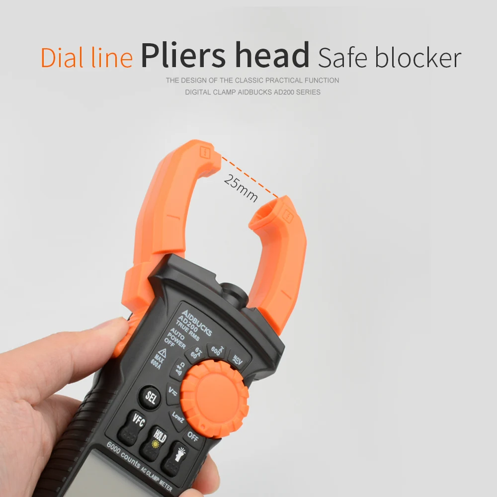 Цифровой мультиметр зажим UT210E Бесконтактный измеритель переменного тока