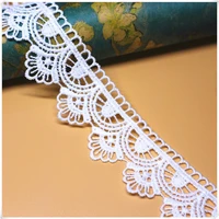 1yards high quality lace fabric curtain guipure 3 5cm lace embroidery lace ribbon sewing wedding clothing collar encajes qw14