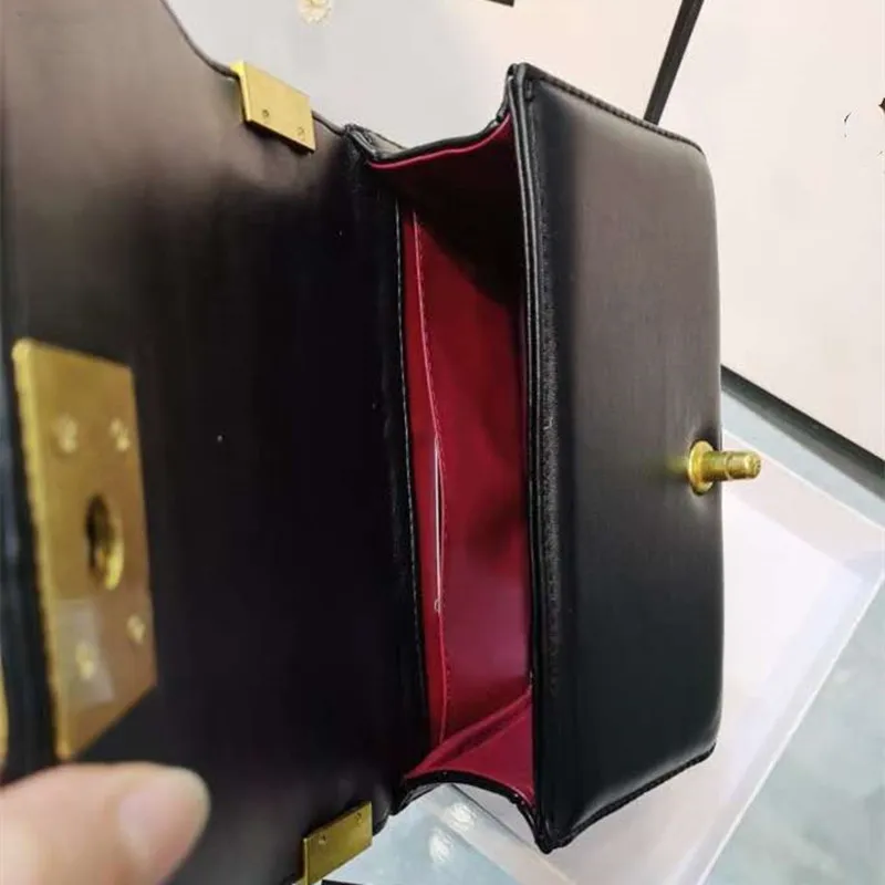 

Women New Fashion Vintage High Quality Diamond Lattice Shoulder Bag Flap Crossbody Bag Handbag Clutch Black with Gold Chain