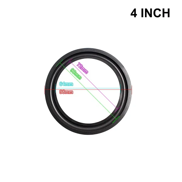 4 Inch 2 шт./лот 4/5/6 дюймов запчасти для ремонта Динамика сабвуфера вокруг кольцо из вспененного материала для динамика кольцевой динамик резиновые Сопутствующие аксессуары "сделай сам" - Цвет: 4 Inch