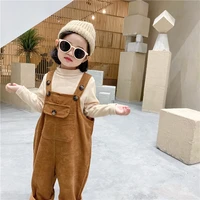 new corduroy overalls rompers trousers%c2%a0children baby boys girls pants spring autumn toddler kids pocket 2021 high quality