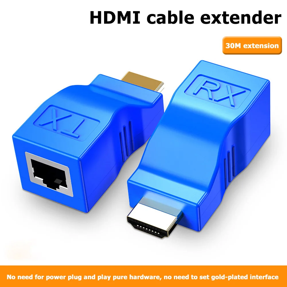 HDMI Сетевой удлинитель до 30 м Ethernet кабель приемник Plug Play без драйвера программного
