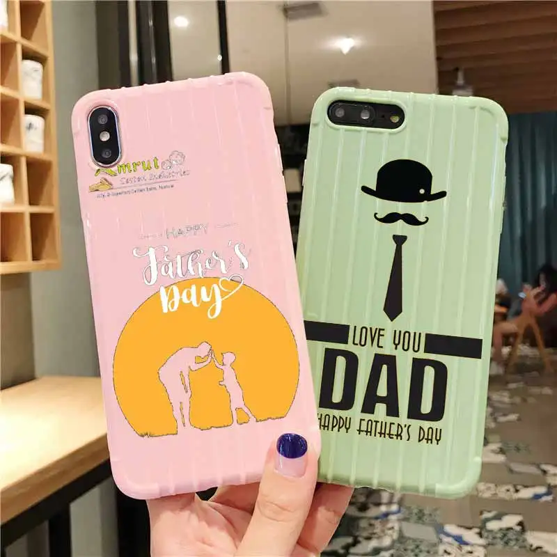 Семейный чемодан на колесиках с надписью Daddy I'm A Dad текстурный чехол для