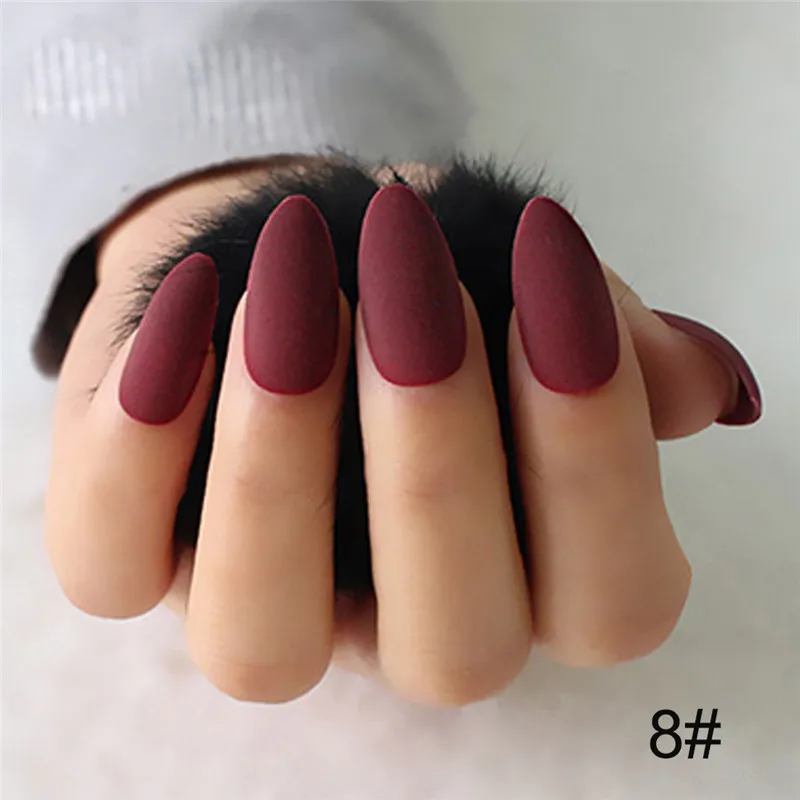 Накладные ногти с клеем 24 шт. накладные для французского маникюра в форме капли