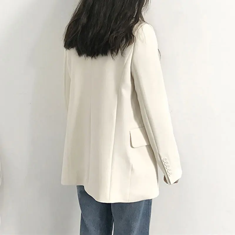 Casual Solid White Blazer Long Sleeve Women Blazers and Jackets Notched blazer mujer blaser feminino Suits Coats Female