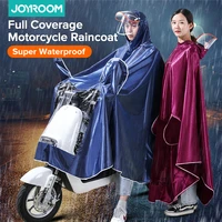 joyroom waterproof motorcycle bicycle rain jacket suit poncho motorcycle driving rainproof hooded raincoat rain poncho cover