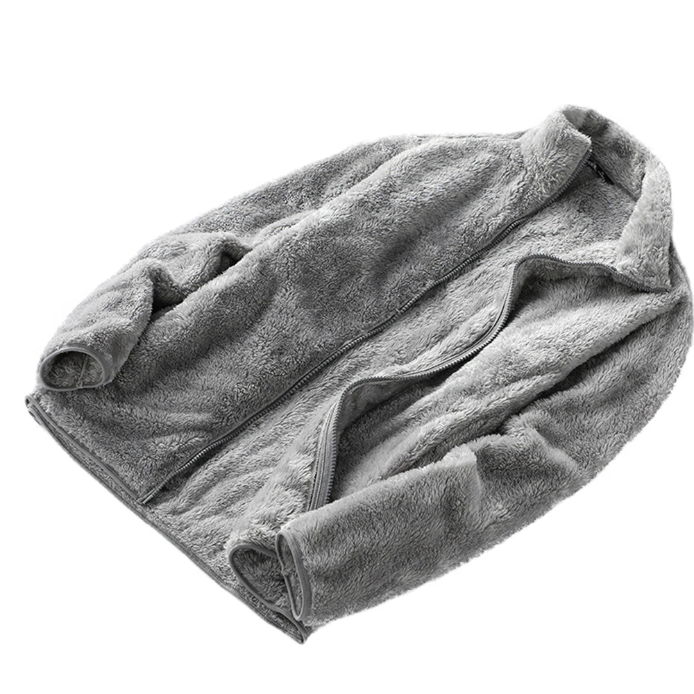 Куртка Snailify женская флисовая на молнии с высоким воротом двусторонняя для