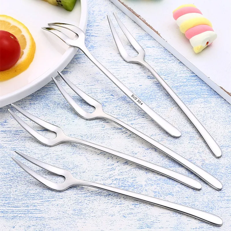 Высокое качество 304 из нержавеющей стали плоды вилкой торт вилка кофейная ложка