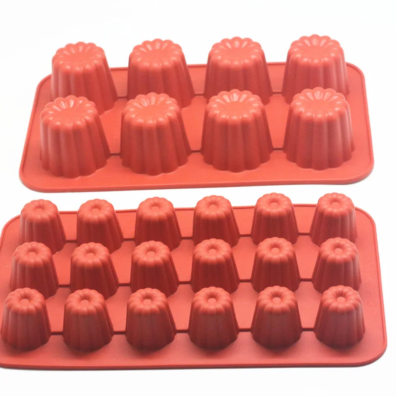 1Pc Dessert Tools Cake Mold for Baking 8/18 Cavity Silicone Mold Canele Moulds French Dessert