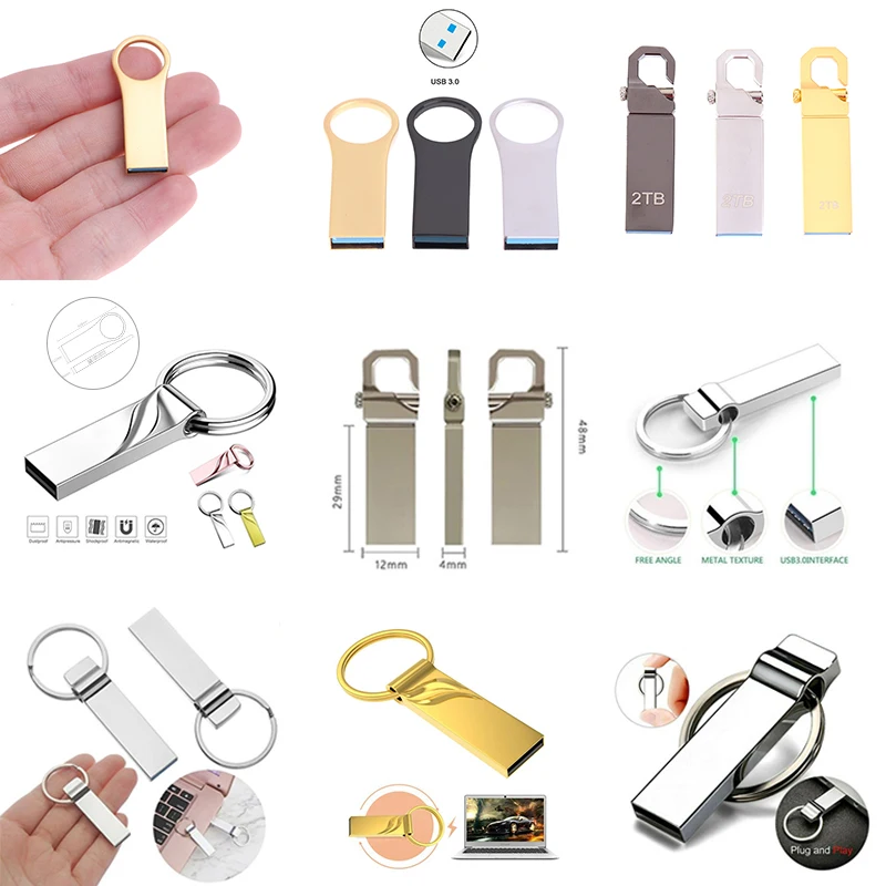 

9 styles Portable High Speed USB 3.0 Flash Drive 2TB U Disk External Storage Memory Stick 32GB-2TB