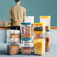 1pc 500ml stackable cereal container kitchen sealed plastic food storage jar multigrain storage tank dried fruit tea jar
