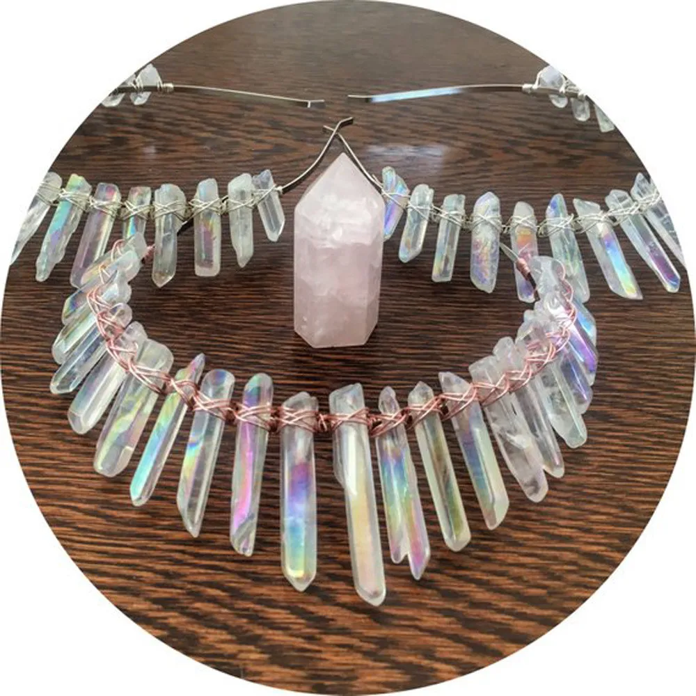 Тиара Хрустальная натуральная кварцевая корона искусственная хрустальные