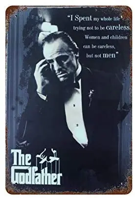 

The Godfather Tin Sign Wall Retro Metal Bar Pub Poster Metal 12x8 Inches
