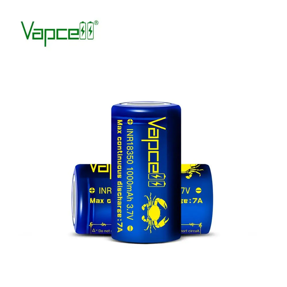 Бесплатная доставка Vapcell Оригинал 18350 1000mah 7A Мини литиевая батарея 3 7 V Высокая