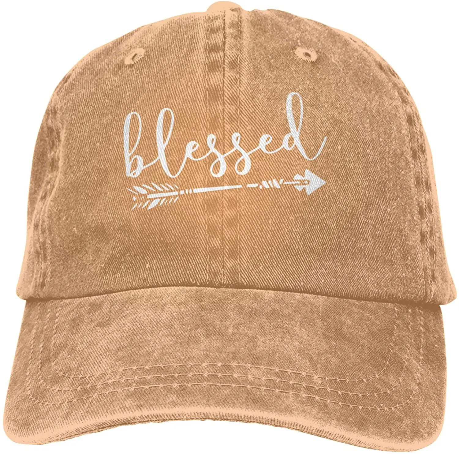 

Denim Cap Blessed Letters Arrow Printed-1 Baseball Dad Cap Classic Adjustable Casual Sports for Men Women Hat