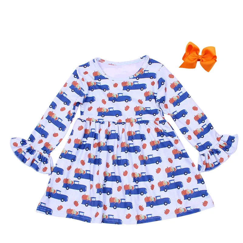 Новое Эксклюзивное Платье на День Благодарения одежда синего цвета для девочек с