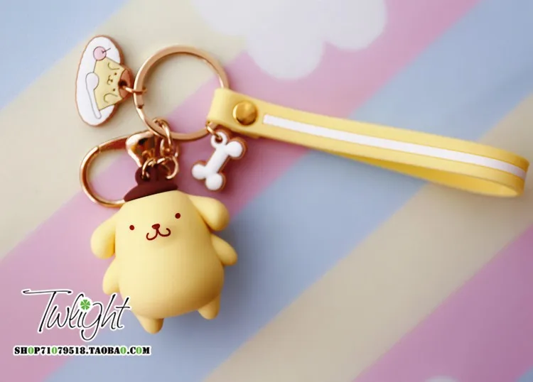 Sanrio, Hello Kitty My Melody Cinnamoroll Марка pom-Pom Purin BADTZ-MARU Xo мультяшная сумка для ключей подвеска брелок для девочек детей - Цвет: 5