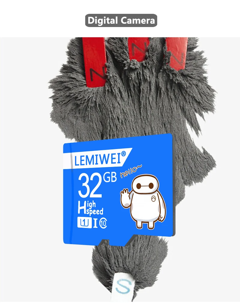 LEMIWEI Baymax, высокое качество, TF карта, 64 ГБ, класс 10, водонепроницаемая карта памяти, 32 ГБ, Мини карта для телефона, планшета, ПК, водонепроницаемая