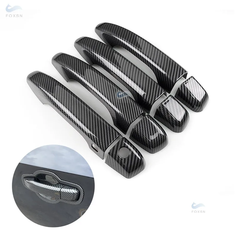 

For Honda Accord 10th Gen 2018 2019 Car Exterior Door Handle Cover Sticker Trim Accessories ABS Carbon Texture Only LHD