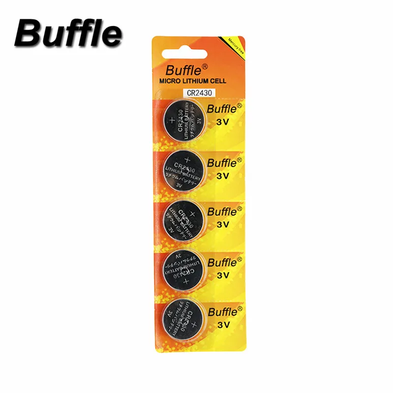 5 шт./упак. CR2430 батарейка кнопочного типа 3 в сотовый батарейки таблетки DL2430 KECR2430