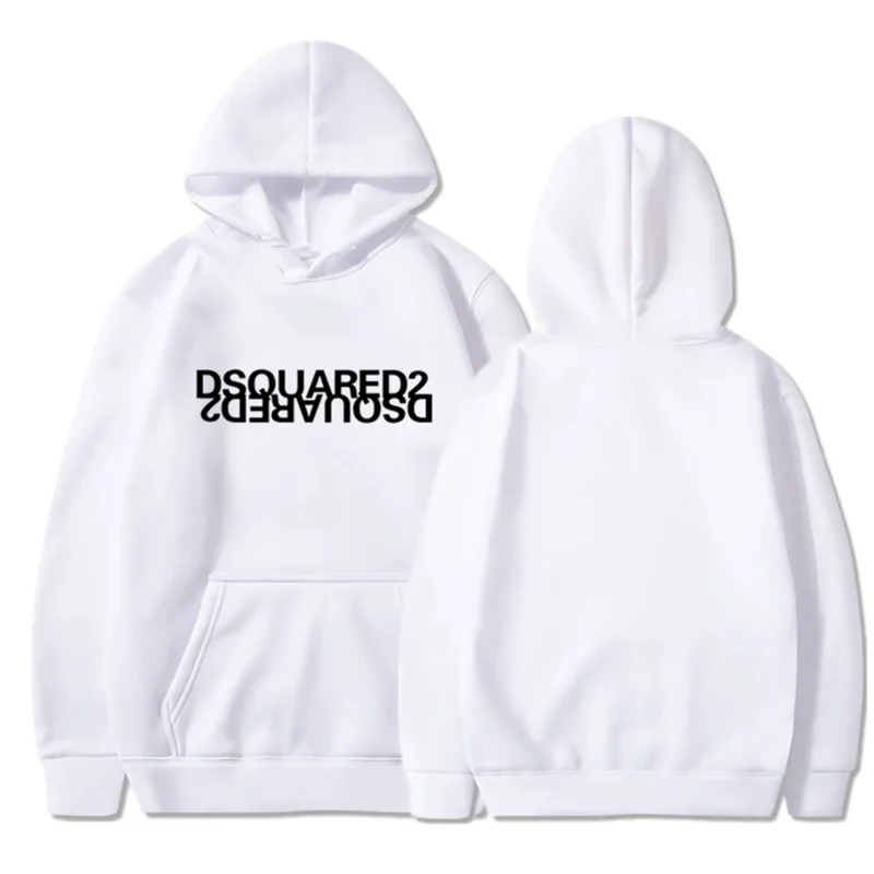 

Italian street new style DSQ men's hoodie 100% cotton casual long-sleeved unisex hoodie letter Dsquared2 sweatshirt male D2
