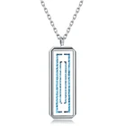 Очаровательные прямоугольные духи медальон кулон из нержавеющей стали Мода ароматерапия эфирное масло диффузор женщина ожерелье ювелирные изделия