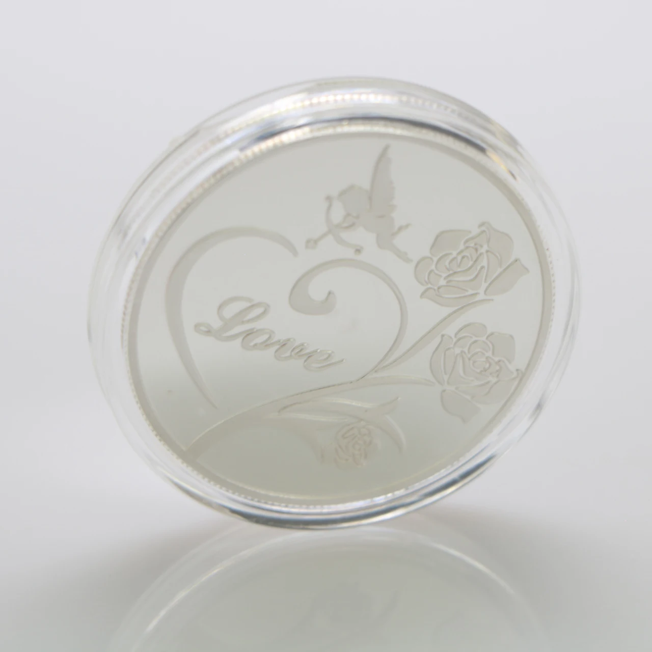 2019 г. монета в виде любимого сердца рождественский подарок Посеребренная 40 мм