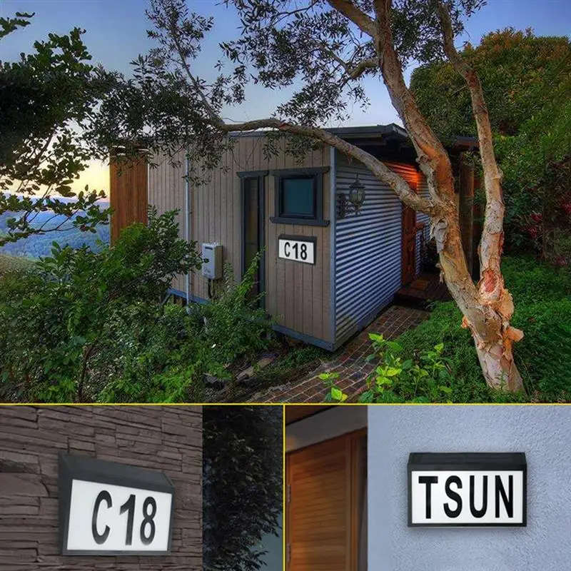 

Outdoor LED Solar Durable Lights Solar Lighting Lamp Number Plate Light Number Long Lasting House Address Plaque Light Number