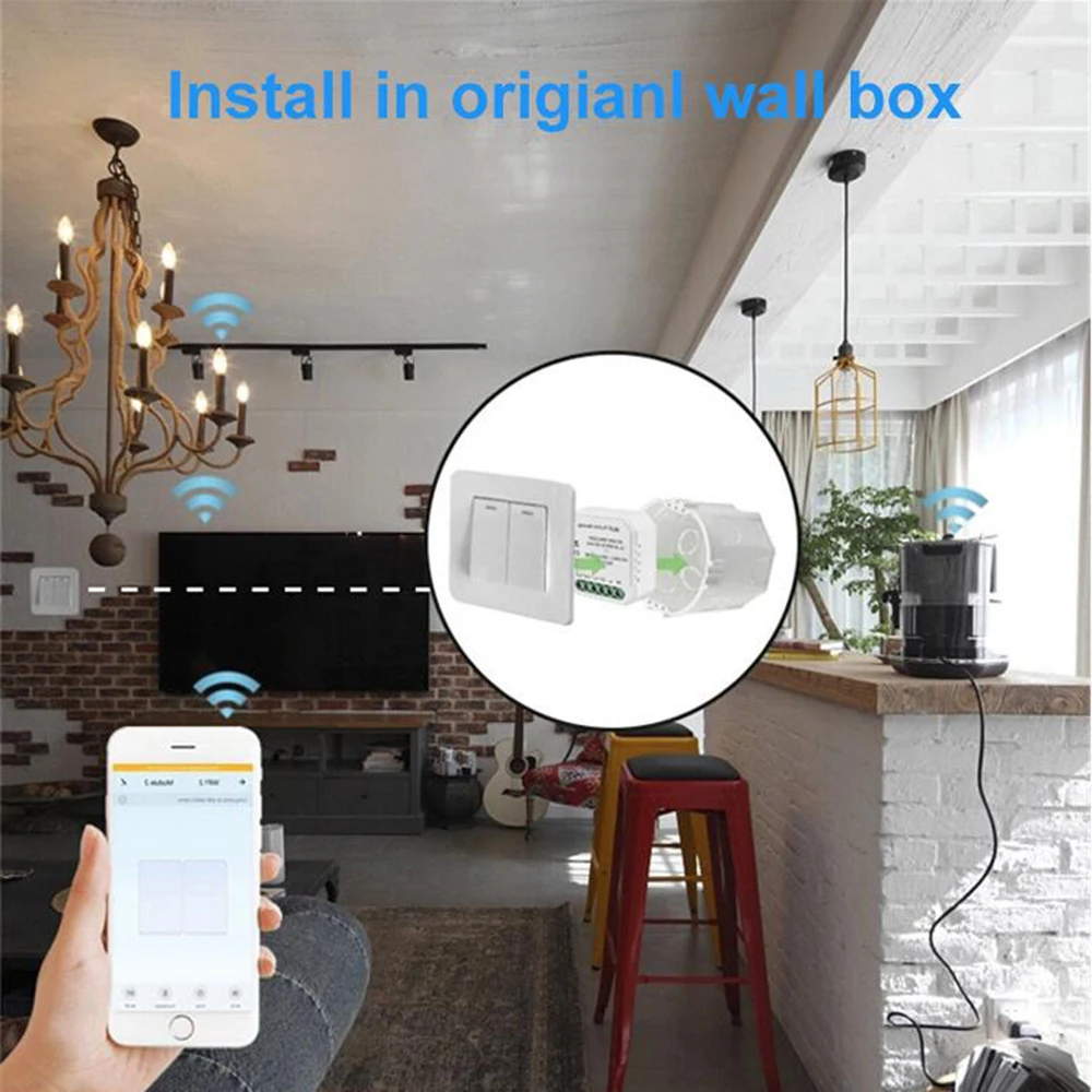 Смарт выключатель Tuya Mini 16 А с поддержкой Wi Fi и Alexa Google|Выключатели| |