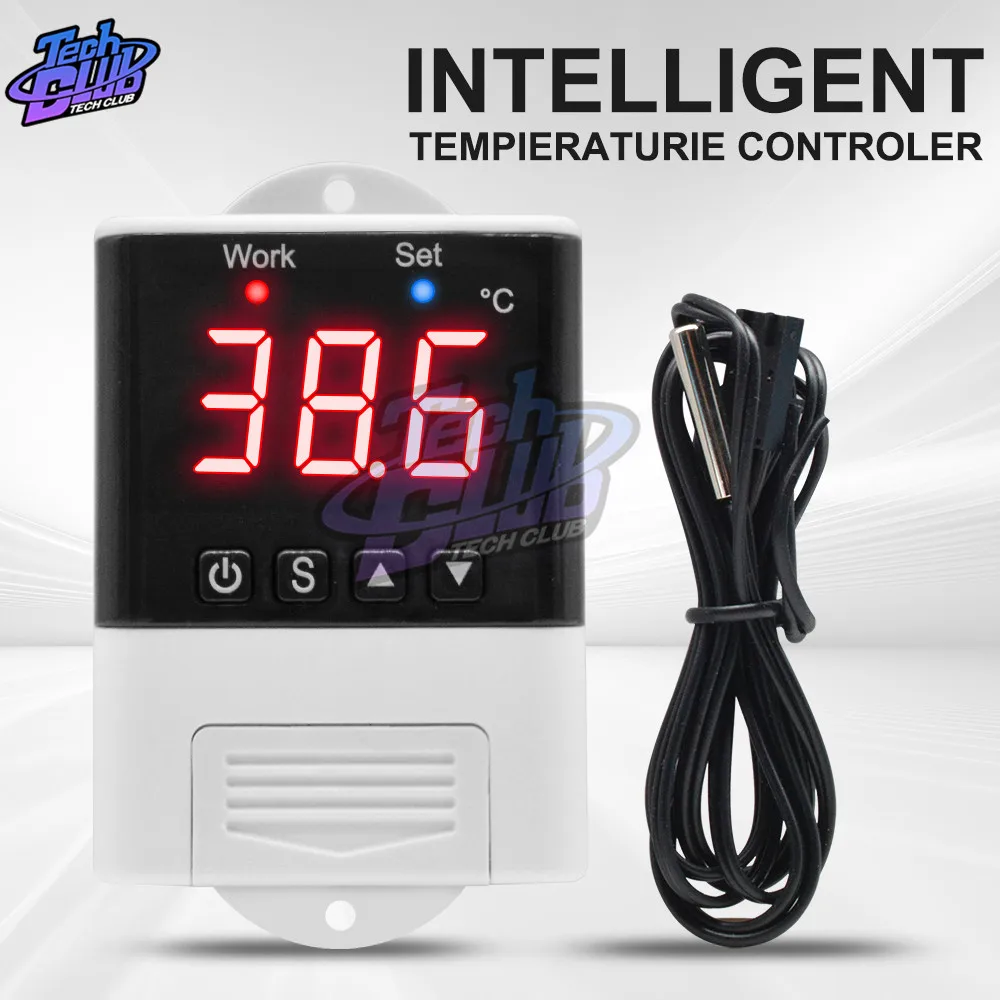 Цифровой регулятор температуры и влажности светодиодный Термостат 110 230 В
