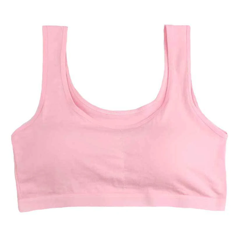 Нижнее белье для девочек хлопковое нижнее школьниц бюстгальтер без стального