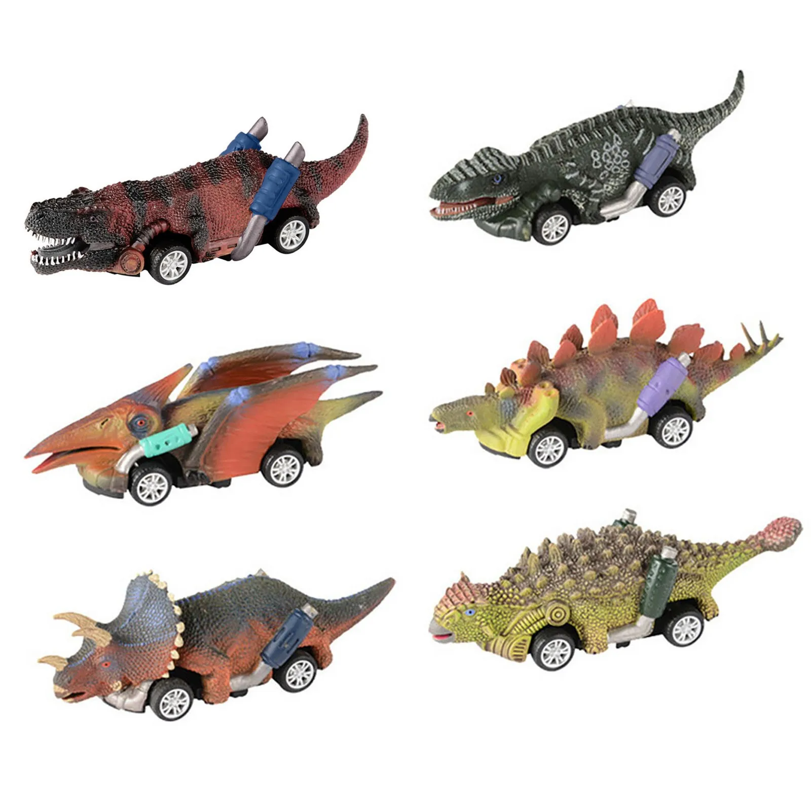 Simulation Dinosaur Pull Back Car Animal Model Diecasting Friction Vehicles Toys For Kids Boys Birthday Christmas Gifts |