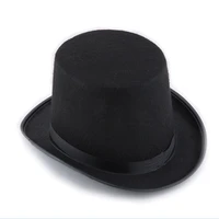 13cm16cm height punk black hatter top hat halloween props felt hats millinery magician magic trick cap sal99