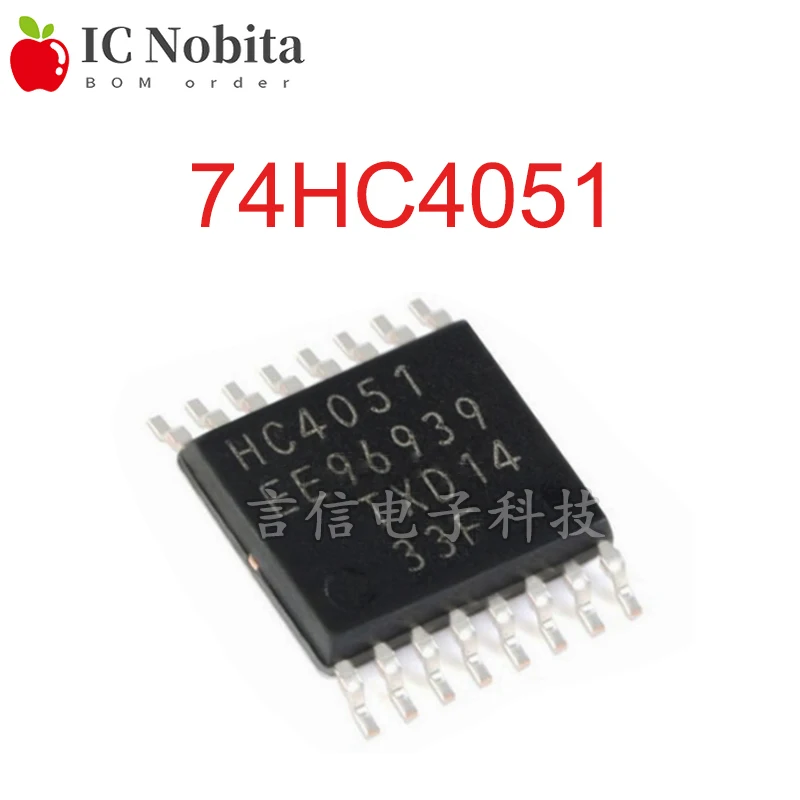 

Аналоговый мультиплексор 74HC4051 TSSOP16 74HC4051PW HC4051, разделитель сигналов, IC, оригинал, 10 шт.