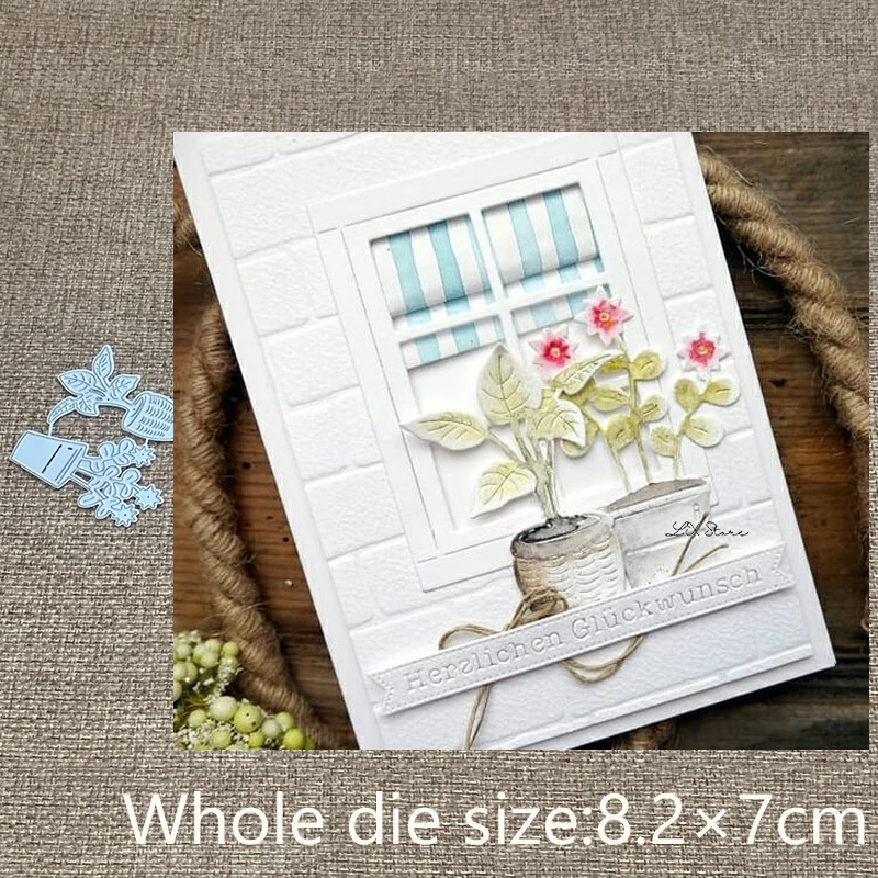 

XLDesign Craft Metal stencil mold Cutting Dies Potted plants decoration scrapbook die cuts Album Paper Card Craft Embossing