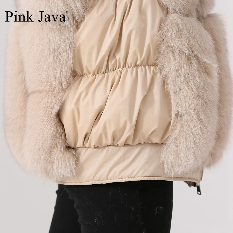 Короткая шуба из натурального Лисьего меха QC19080 Новое поступление горячая