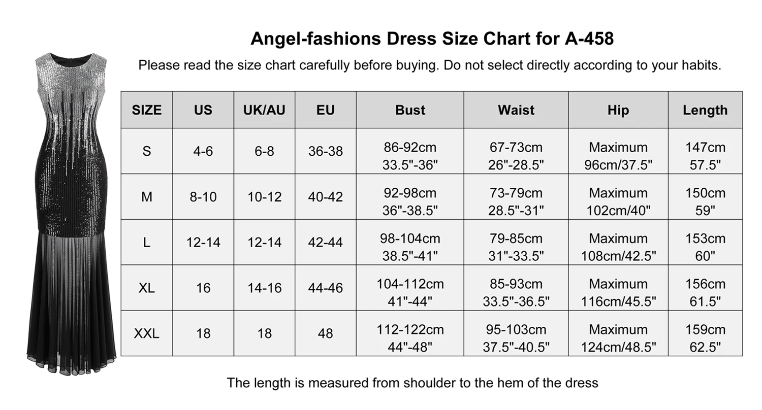 Angel-Fashion, женское Прозрачное платье с круглым вырезом и блестящими пайетками, длинное платье для рождественской вечеринки, Серебряное 458