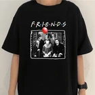 Футболка женская с принтом Джейсона, модный топ свободного покроя Джокера из фильма ужасы для Хэллоуина, ТВ-шоу с персонажами из фильма Друзья, Майкл Майерс, большие размеры